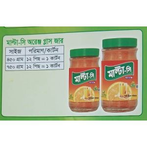 Malta-C Orange Glass Jar